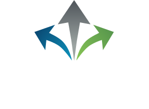 לוגו של קבוצת מילניום - לוגיסטיקה מתקדמת כיתוב בצבע כחול כהה עם הסלוגן איתך בכל דרך שתבחר ושלושה חצים בצבעים מימין לשמאל ירוק אפור כחול מסודרים מעל הלוגו
